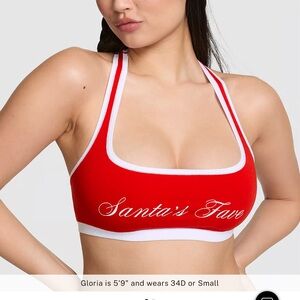 PINK Victoria's Secret Red Halter Bra